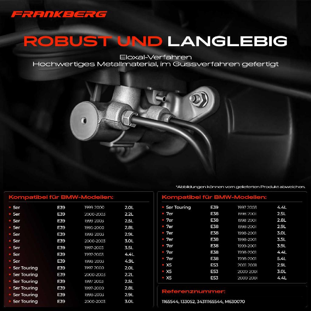 1x Hauptbremszylinder Bremszylinder für BMW 5er E39 520 -540 7er E38 725-750 X5 E53