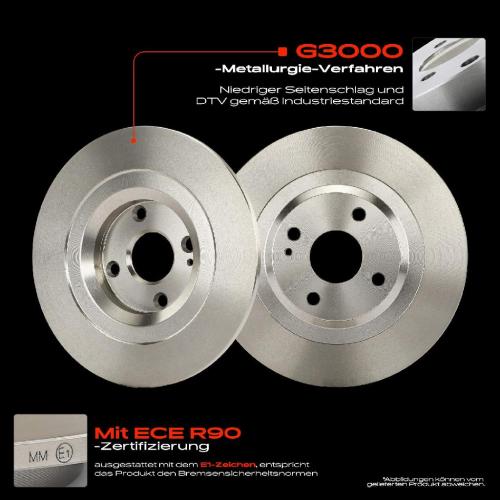 2x Bremsscheiben Hinterachse für Fiat 124 Spider 348 1.4L Bj ab 2016 Bild 2x Bremsscheiben Hinterachse für Fiat 124 Spider 348 1.4L Bj ab 2016