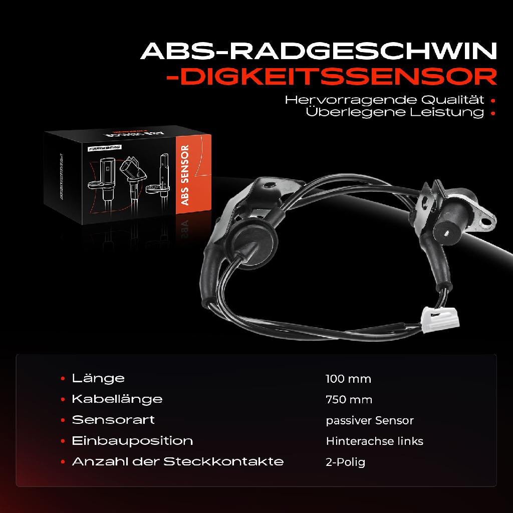 1x ABS Sensor Hinterachse links für Hyundai Grandeur Sonata IV V XG KIA Magentis 2.2L 2.0L 2.5L 1998-2011