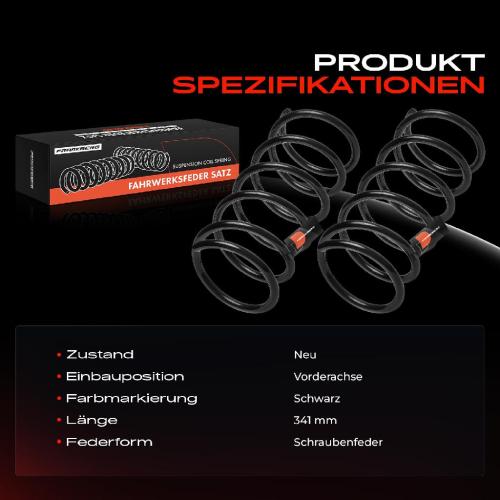 2x Fahrwerksfeder Vorderachse für Hyundai i10 PA 1.1L 1.2L 2007-2013 Bild 2x Fahrwerksfeder Vorderachse für Hyundai i10 PA 1.1L 1.2L 2007-2013