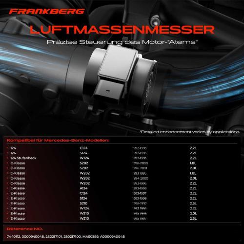 1x Luftmassenmesser für Mercedes-Benz 124 C124 S124 124 Stufenheck W124 C-Klasse S202 W202 A124 S124 S210 Bild 1x Luftmassenmesser für Mercedes-Benz 124 C124 S124 124 Stufenheck W124 C-Klasse S202 W202 A124 S124 S210