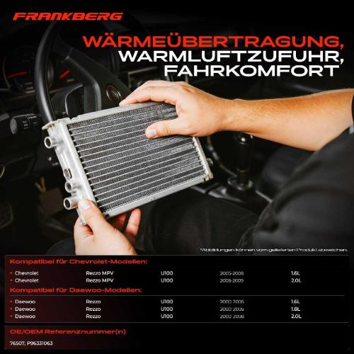 1x Wärmetauscher Innenraumheizung für Chevrolet Rezzo MPV Daewoo Bild 1x Wärmetauscher Innenraumheizung für Chevrolet Rezzo MPV Daewoo