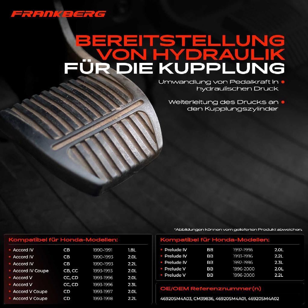 1x Geberzylinder Kupplungsgeberzylinder für Honda Accord IV V Prelude