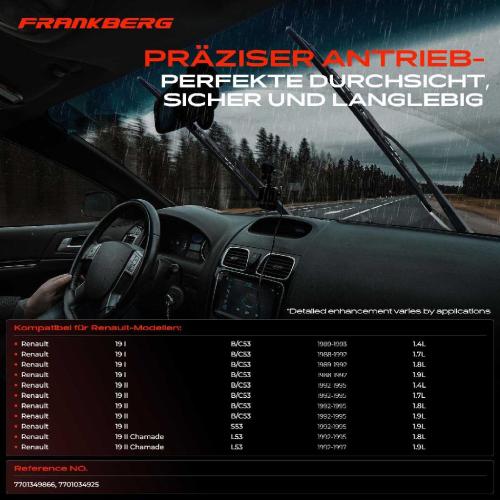 Frankberg 1x Wischermotor Scheibenwischermotor Vorne für Renault 19 B/C53 D53 L53 B/C53 853 Bild Frankberg 1x Wischermotor Scheibenwischermotor Vorne für Renault 19 B/C53 D53 L53 B/C53 853
