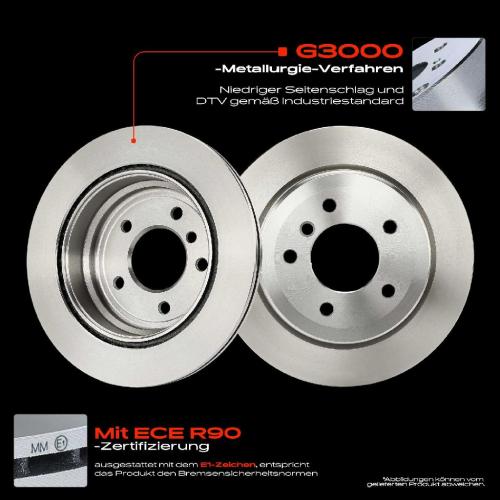 2x Bremsscheiben Hinterachse für BMW 1er E81 E87 3er Cabriolet Coupe E90 E93 E92 E91 E84 2004-2015 Bild 2x Bremsscheiben Hinterachse für BMW 1er E81 E87 3er Cabriolet Coupe E90 E93 E92 E91 E84 2004-2015