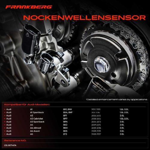 1x Nockenwellenposition Sensor für Audi A1 A3 A4 A5 A6 Q3 Q5 TT Alhambra Altea Exeo Ibiza IV Bild 1x Nockenwellenposition Sensor für Audi A1 A3 A4 A5 A6 Q3 Q5 TT Alhambra Altea Exeo Ibiza IV