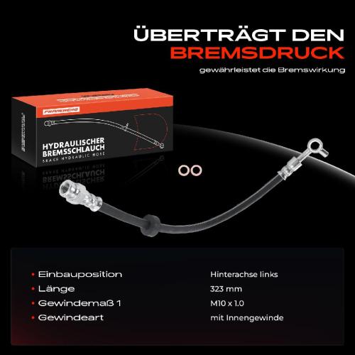 Frankberg 1x Bremsschlauch Bremsschläuche Hinterachse Links für Mazda MPV II LW 2.0L 2.3L Bj ab 2003 Bild Frankberg 1x Bremsschlauch Bremsschläuche Hinterachse Links für Mazda MPV II LW 2.0L 2.3L Bj ab 2003