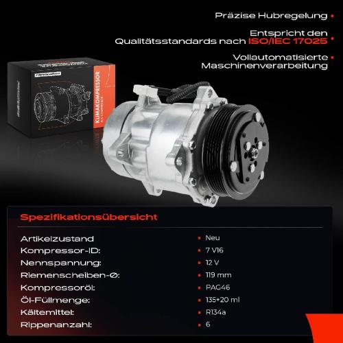 Frankberg 1x Klimakompressor für Citroën Berlingo Xsara Fiat Ducato Lancia Peugeot 306 Bild Frankberg 1x Klimakompressor für Citroën Berlingo Xsara Fiat Ducato Lancia Peugeot 306