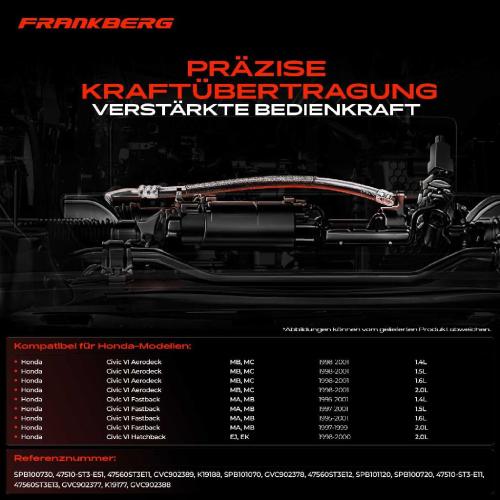 2x Seilzug Feststellbremse Hinterachse beidseitig für Honda Civic VI Aerodeck Fastback Hatchback MA MB MC EJ Bild 2x Seilzug Feststellbremse Hinterachse beidseitig für Honda Civic VI Aerodeck Fastback Hatchback MA MB MC EJ