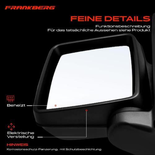 Frankberg 1x Außenspiegel Links für Opel Combo 1.2L 1.4L 1.6L 1.7L 2001-2012 Bild Frankberg 1x Außenspiegel Links für Opel Combo 1.2L 1.4L 1.6L 1.7L 2001-2012