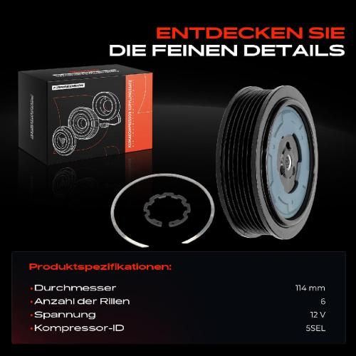 1x Magnetkupplung Klimakompressor für Citroën Berlingo C3 C4 Opel Corsa Peugeot 308 Bild 1x Magnetkupplung Klimakompressor für Citroën Berlingo C3 C4 Opel Corsa Peugeot 308