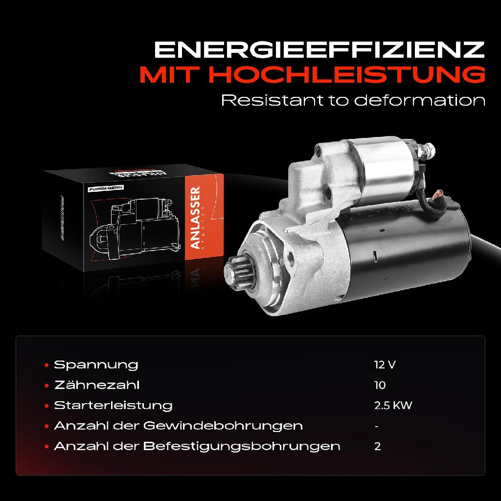 1x Anlasser Starter für Porsche Cayenne 9PA 4.8L 2007-2010
