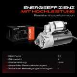 1x Anlasser Starter für Porsche Cayenne 9PA 4.8L 2007-2010