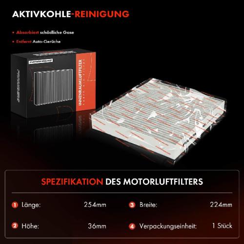 1x Innenraumfilter Aktivkohle für Audi A1 Mercedes W463 Porsche 970 VW Polo Bild 1x Innenraumfilter Aktivkohle für Audi A1 Mercedes W463 Porsche 970 VW Polo