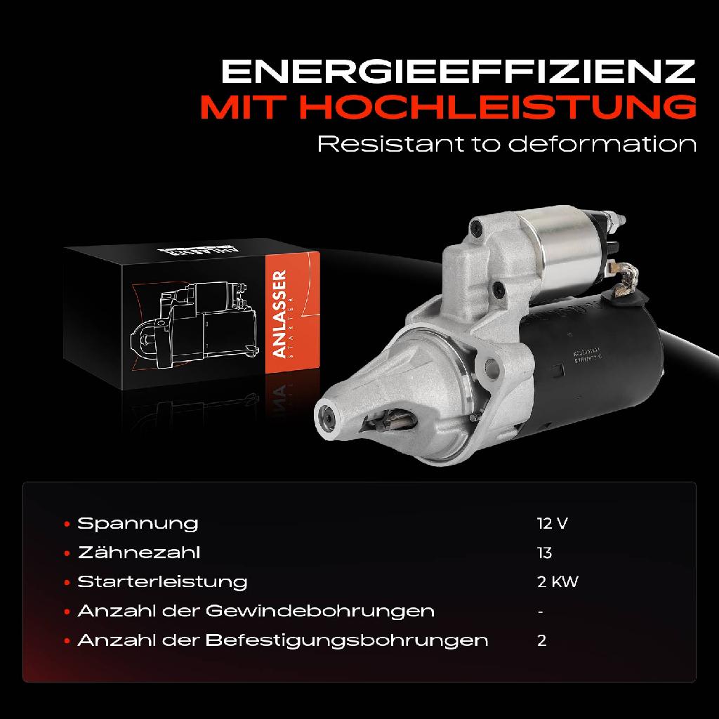 1x Anlasser Starter für Porsche Panamera 970 3.0L 3.6L 4.8L 2009-2016
