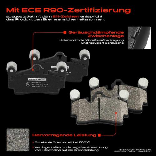 Frankberg 4x Bremsbeläge Hinterachse für VW Touareg 2.5L Audi Q7 Van 4LB 3.0L Porsche Cayenne 2002-2015 Bild Frankberg 4x Bremsbeläge Hinterachse für VW Touareg 2.5L Audi Q7 Van 4LB 3.0L Porsche Cayenne 2002-2015