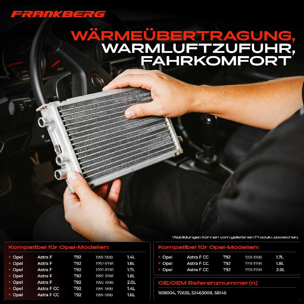 1x Wärmetauscher Innenraumheizung für Opel Astra F CC T92 Van Caravan T92 Calibra A