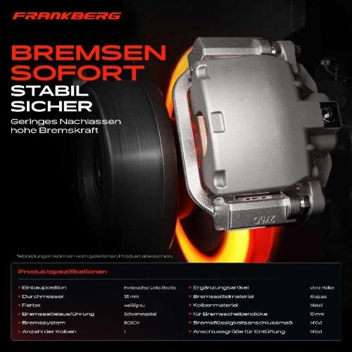 2x Bremssattel Hinten Links Rechts für Alfa Romeo Mito 955 2008-2018 Bild 2x Bremssattel Hinten Links Rechts für Alfa Romeo Mito 955 2008-2018