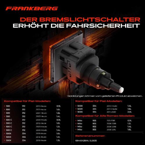 1x Bremslichtschalter für Alfa Romeo Mito 955 Fiat 500 Jeep Lancia Ypsilon Bild 1x Bremslichtschalter für Alfa Romeo Mito 955 Fiat 500 Jeep Lancia Ypsilon