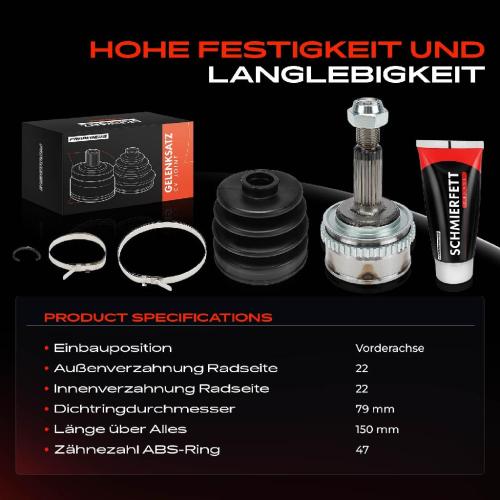 1x Antriebswelle Gelenksatz Vorderachse für Daewoo Lanos KLAT Kalos KLAS Chevrolet T200 Bild 1x Antriebswelle Gelenksatz Vorderachse für Daewoo Lanos KLAT Kalos KLAS Chevrolet T200