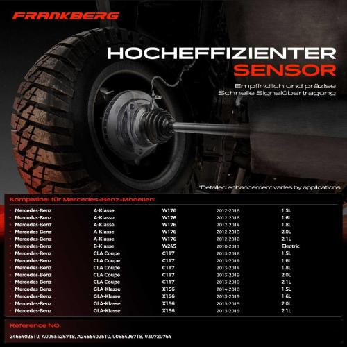 1x ABS Sensor Vorderachse beidseitig für Mercedes-Benz W176 W242 W246 W245 C117 X117 X156 1.6L 2010-2019 Bild 1x ABS Sensor Vorderachse beidseitig für Mercedes-Benz W176 W242 W246 W245 C117 X117 X156 1.6L 2010-2019