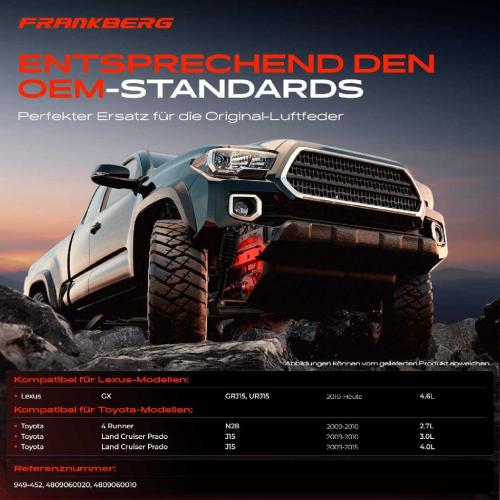 1x Luftfeder Fahrwerk Hinterachse Links für Lexus GX460 Toyota J15 Bild 1x Luftfeder Fahrwerk Hinterachse Links für Lexus GX460 Toyota J15