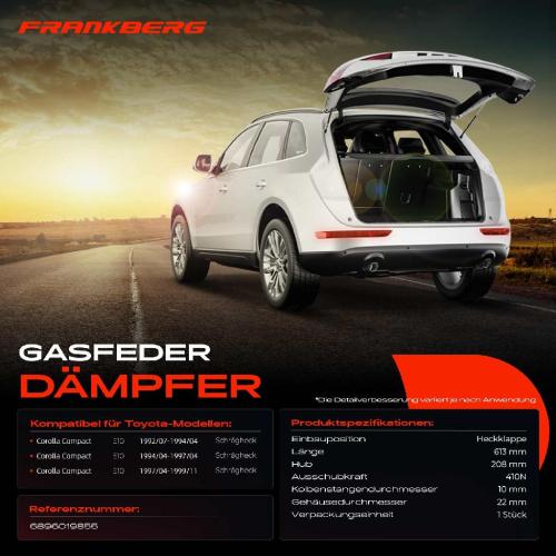 1x Gasfeder Dämpfer Heckklappe Toyota Corolla Compact E10 Schrägheck 1992-1999 Bild 1x Gasfeder Dämpfer Heckklappe Toyota Corolla Compact E10 Schrägheck 1992-1999