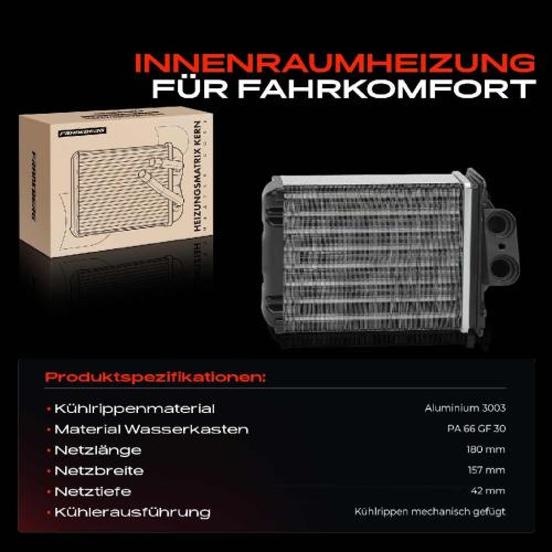 1x Wärmetauscher Innenraumheizung für Fiat 500 312 Panda 169 Bj ab 2003 1.2L-1.4L Bild 1x Wärmetauscher Innenraumheizung für Fiat 500 312 Panda 169 Bj ab 2003 1.2L-1.4L