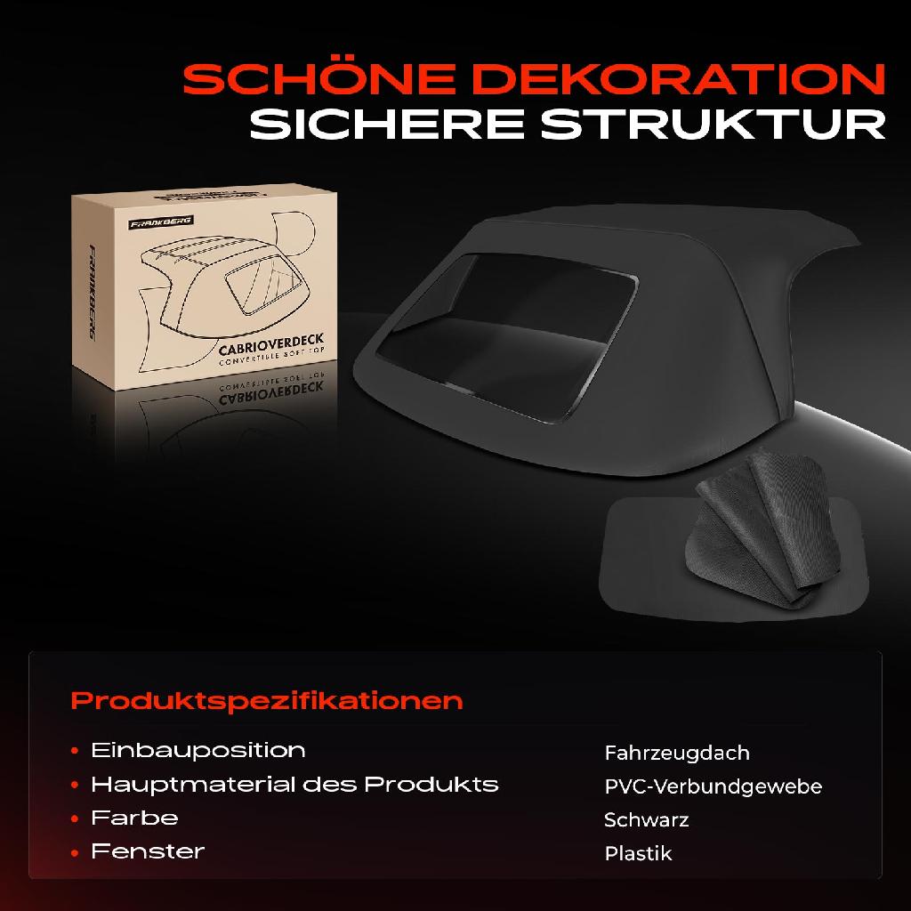 1x Cabrioverdeck Softtop Verdeckbezug für BMW 3er Cabriolet E36 1993-1995