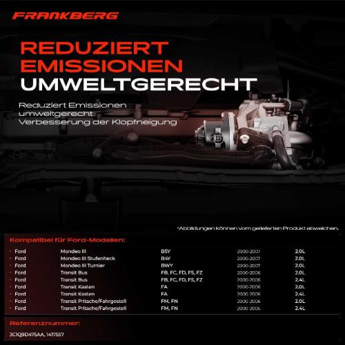 Frankberg 1x AGR-Ventil Abgasrückführungsventil für Ford Mondeo III III Stufenheck III Turnier Transit Bus Kasten Bild Frankberg 1x AGR-Ventil Abgasrückführungsventil für Ford Mondeo III III Stufenheck III Turnier Transit Bus Kasten