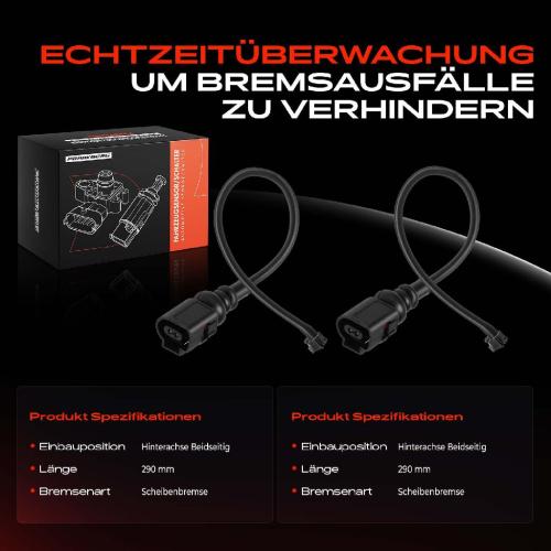 2x Warnkontakt Bremsbelagverschleiß Hinten für VW Crafter SX SZ MAN TGE Pritsche/Fahrgestell Bild 2x Warnkontakt Bremsbelagverschleiß Hinten für VW Crafter SX SZ MAN TGE Pritsche/Fahrgestell