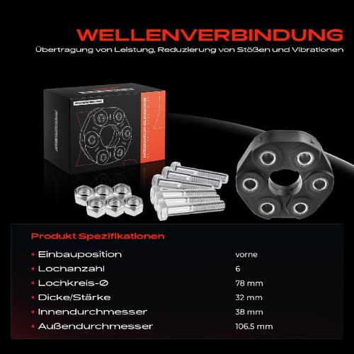 1x Gelenkscheibe Hardyscheibe Kardanwelle Vorne für BMW 3er E36 E46 5er E34 E39 Bild 1x Gelenkscheibe Hardyscheibe Kardanwelle Vorne für BMW 3er E36 E46 5er E34 E39