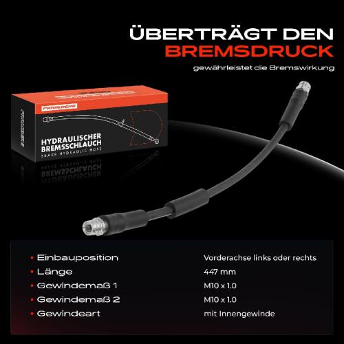 Frankberg 1x Bremsschlauch Bremsschläuche Vorderachse Links oder Rechts für VW Phaeton 3D Audi A8 4E Bentley Bild Frankberg 1x Bremsschlauch Bremsschläuche Vorderachse Links oder Rechts für VW Phaeton 3D Audi A8 4E Bentley