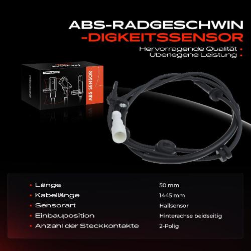 1x ABS Sensor Hinterachse beidseitig für Alfa Romeo 156 Sportwagon 1.6L 1.8L 1.9L 2.0L 2.4L 1997-2005 Bild 1x ABS Sensor Hinterachse beidseitig für Alfa Romeo 156 Sportwagon 1.6L 1.8L 1.9L 2.0L 2.4L 1997-2005