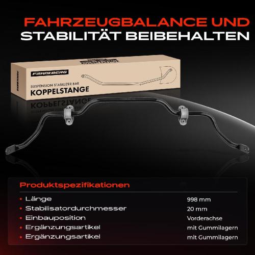 1x Stabilisator Vorne für Fiat 500 500 C 312 Ford KA RU8 Bild 1x Stabilisator Vorne für Fiat 500 500 C 312 Ford KA RU8