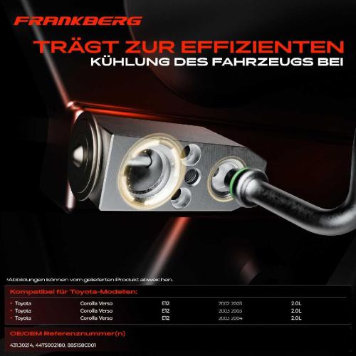 1x Expansionsventil Klimaanlage für Toyota Corolla Verso E12 2.0L 2002-2004 Bild 1x Expansionsventil Klimaanlage für Toyota Corolla Verso E12 2.0L 2002-2004