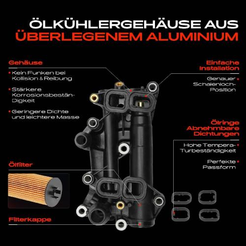 1x Ölfiltergehäuse für BMW E90 E91 E92 F30 F31 F80 F20 F21 F10 F11 E84 F25 Bild 1x Ölfiltergehäuse für BMW E90 E91 E92 F30 F31 F80 F20 F21 F10 F11 E84 F25