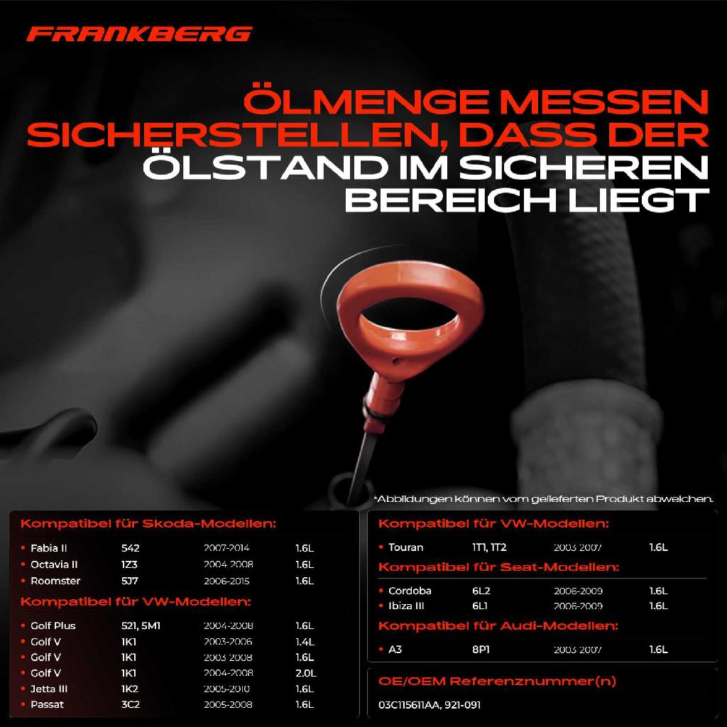 1x Ölmessstab Ölpeilstab Ölstab für VW Golf V Schrägheck 1K1 Audi A3 Skoda Seat