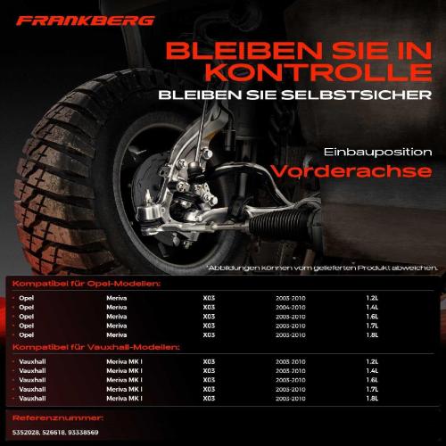 1x Querlenker Vorderachse für Opel Meriva Vauxhall MK I 1.2L 1.4L 1.6L 1.7L 1.8L 2003-2010 Bild 1x Querlenker Vorderachse für Opel Meriva Vauxhall MK I 1.2L 1.4L 1.6L 1.7L 1.8L 2003-2010