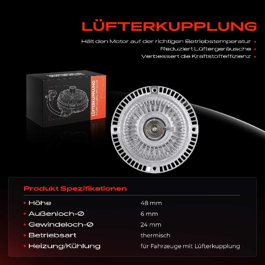 1x Lüfterkupplung Kühlerlüfte für Audi A6 100 Avant 4A C4 1990-1997 2.3L 2.4L 2.5L