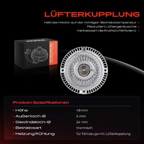 1x Lüfterkupplung Kühlerlüfte für Audi A6 100 Avant 4A C4 1990-1997 2.3L 2.4L 2.5L Bild 1x Lüfterkupplung Kühlerlüfte für Audi A6 100 Avant 4A C4 1990-1997 2.3L 2.4L 2.5L