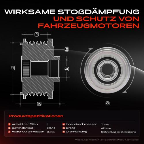 1x Generatorfreilauf Lichtmaschine für Subaru Forester Legacy 4 5 Outback XV Bild 1x Generatorfreilauf Lichtmaschine für Subaru Forester Legacy 4 5 Outback XV