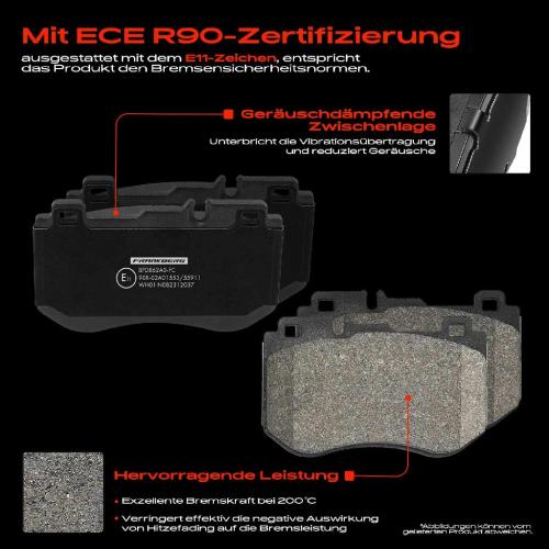 4x Bremsbeläge Vorderachse für Mercedes-Benz C-Klasse Cabriolet Coupe W205 A205 C205 S205 2013-2023 Bild 4x Bremsbeläge Vorderachse für Mercedes-Benz C-Klasse Cabriolet Coupe W205 A205 C205 S205 2013-2023