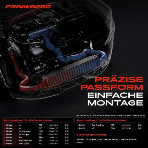 1x Ladeluftkühler Turbokühler für BMW 1er E81 E87 E88 3er E90 E91 E92 E93 X1 2.0L Bild 1x Ladeluftkühler Turbokühler für BMW 1er E81 E87 E88 3er E90 E91 E92 E93 X1 2.0L