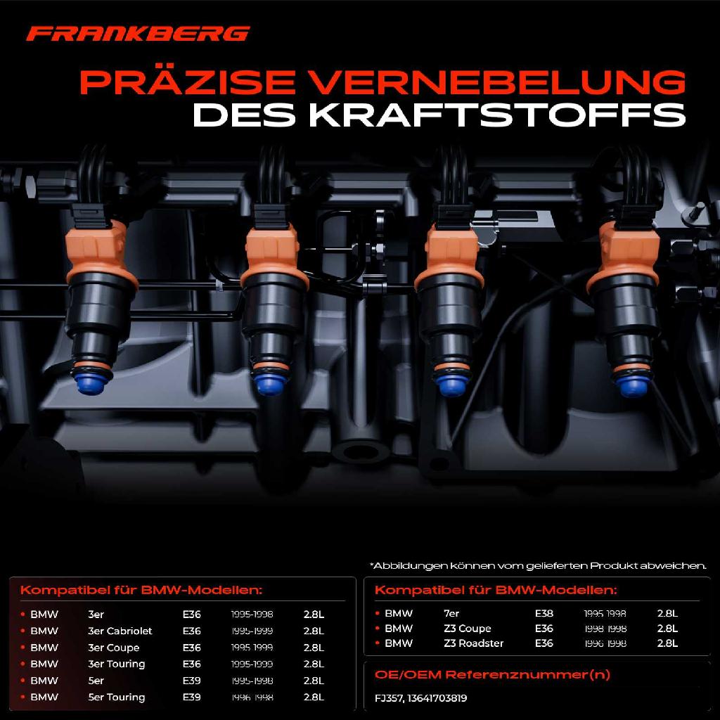 6x Einspritzventil Einspritzdüse für BMW E36 328i E39 528i 1995-2000