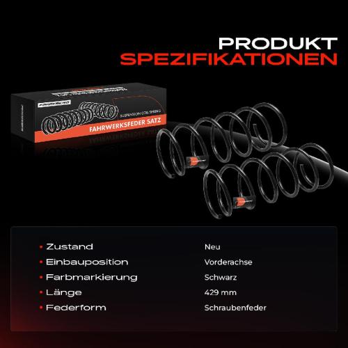 2x Fahrwerksfeder Vorderachse für Citroën C15 VD C15 Kombi 1986-2005 Bild 2x Fahrwerksfeder Vorderachse für Citroën C15 VD C15 Kombi 1986-2005