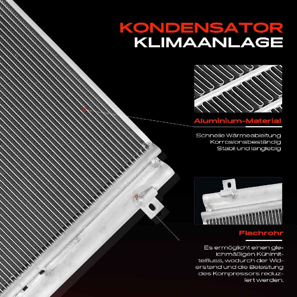 1x Kondensator Klimaanlage für Honda Civic X FC FK 1.0 1.5 Bj ab.2017