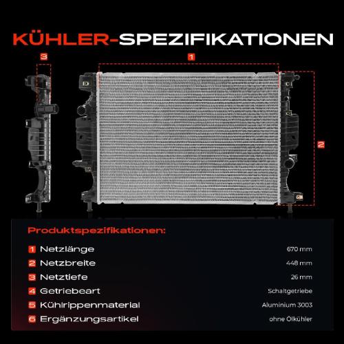 Frankberg 1x Kühler Wasserkühler Motorkühler für Ford Galaxy CK Mondeo V Schrägheck CE S-Max Bild Frankberg 1x Kühler Wasserkühler Motorkühler für Ford Galaxy CK Mondeo V Schrägheck CE S-Max