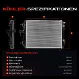 1x Kühler Wasserkühler Motorkühler für Daihatsu Materia M4 1.5 Eco 4WD 2006-2012