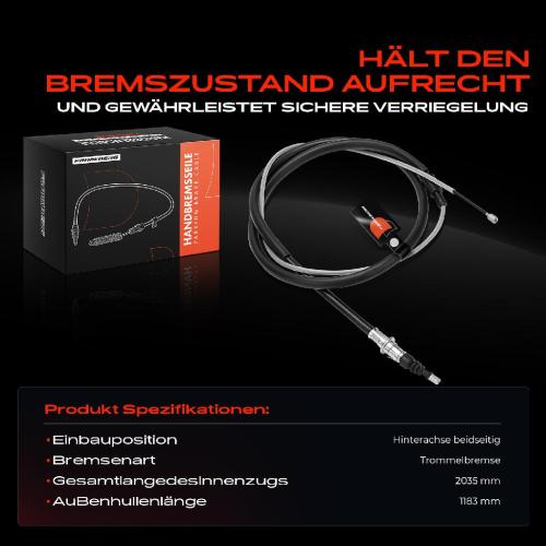 1x Seilzug Feststellbremse Hinterachse beidseitig für Citroën C4 I Coupe LA LC Peugeot 307 CC Bild 1x Seilzug Feststellbremse Hinterachse beidseitig für Citroën C4 I Coupe LA LC Peugeot 307 CC